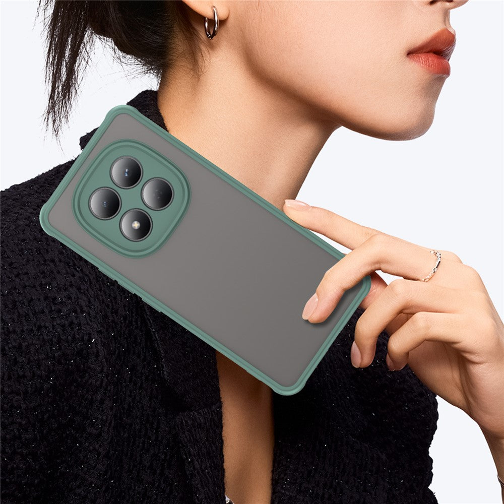 For Xiaomi Redmi Note 15 Pro 5G (Global) Case Drop Proof Airbags Frosted Translucent PC + TPU Phone Back Cover - Green