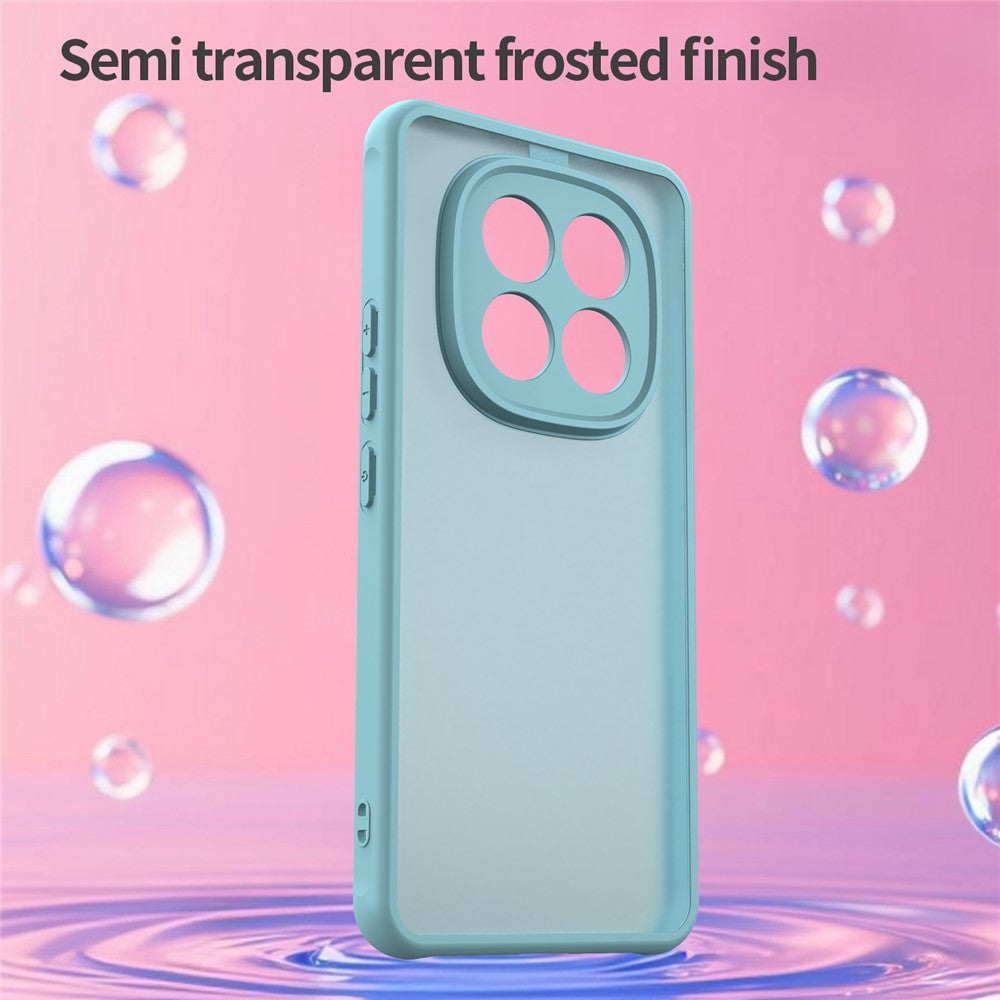 For Xiaomi Redmi Note 15 Pro 5G (Global) Case Drop Proof Airbags Frosted Translucent PC + TPU Phone Back Cover - Light Green