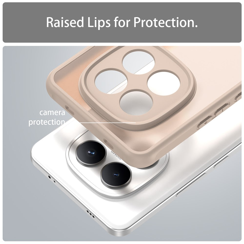 For Xiaomi Redmi Note 15 Pro 5G (Global) Case Drop Proof Airbags Frosted Translucent PC + TPU Phone Back Cover - Orange