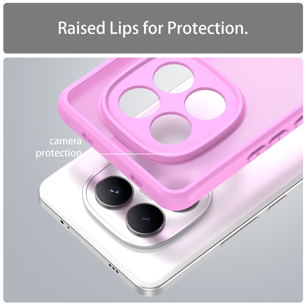 For Xiaomi Redmi Note 15 Pro 5G (Global) Case Drop Proof Airbags Frosted Translucent PC + TPU Phone Back Cover - Light Purple