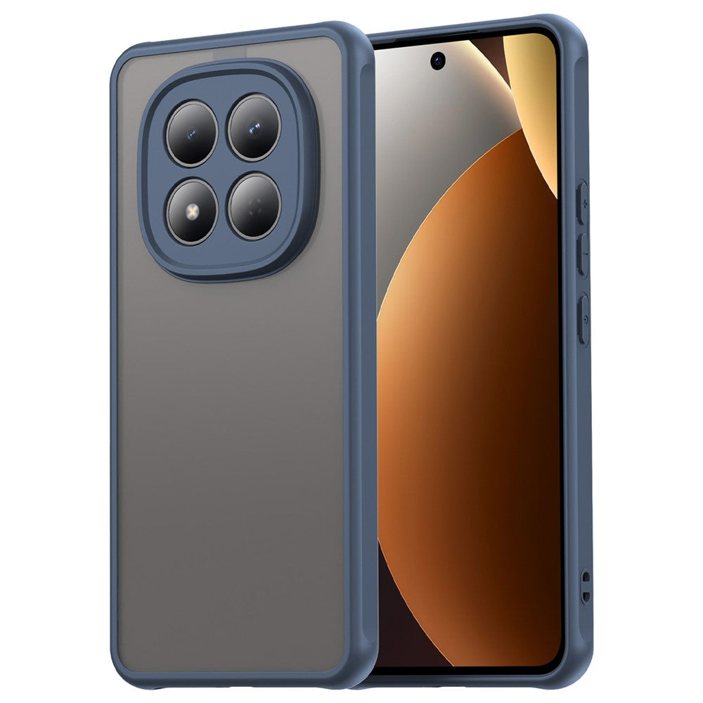 For Xiaomi Redmi Note 15 Pro 4G (Global) Case Drop Proof Airbags Frosted Translucent PC + TPU Phone Back Cover - Blue