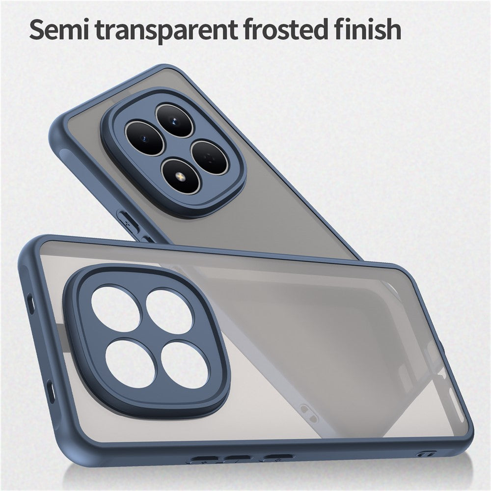 For Xiaomi Redmi Note 15 Pro 4G (Global) Case Drop Proof Airbags Frosted Translucent PC + TPU Phone Back Cover - Blue