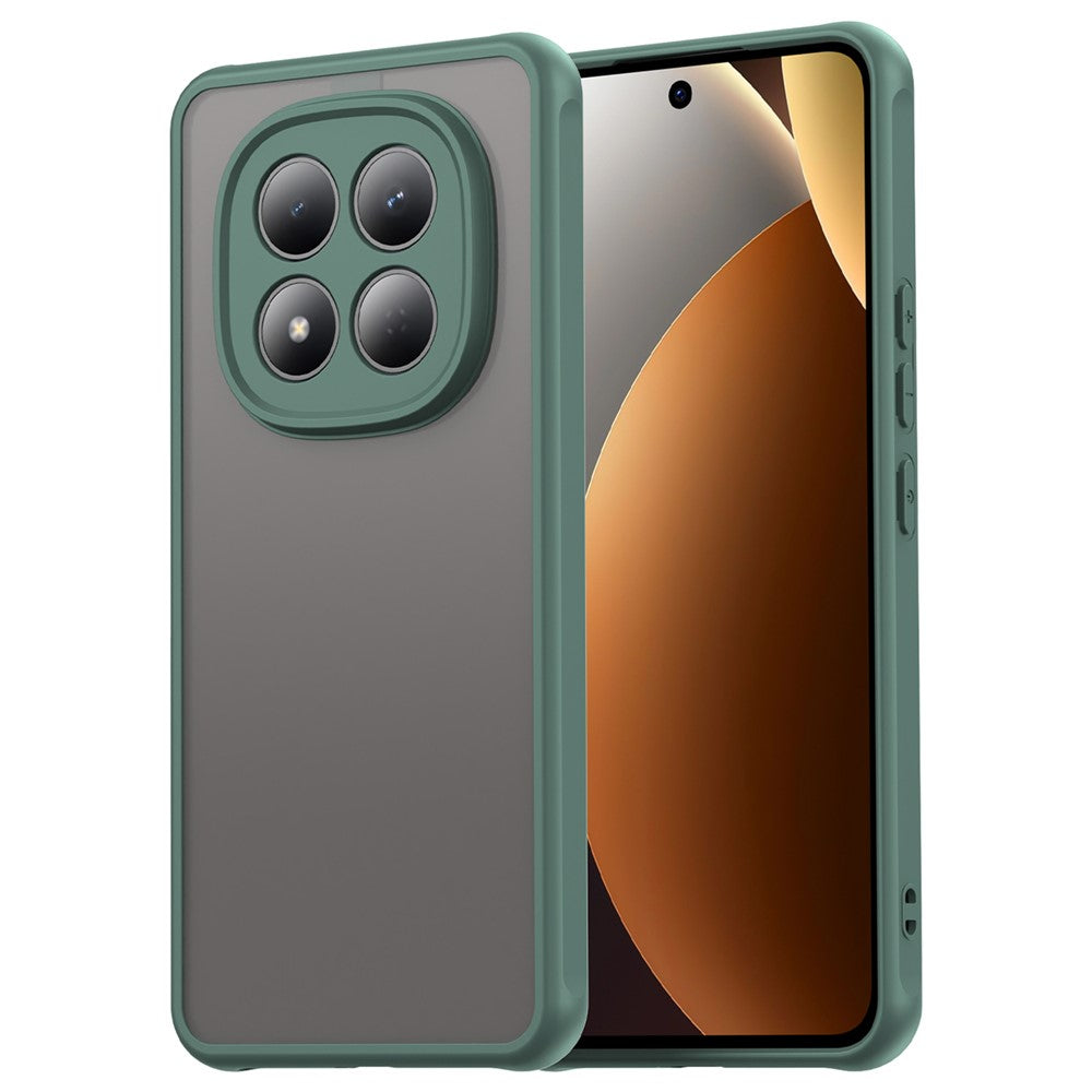 For Xiaomi Redmi Note 15 Pro 4G (Global) Case Drop Proof Airbags Frosted Translucent PC + TPU Phone Back Cover - Green
