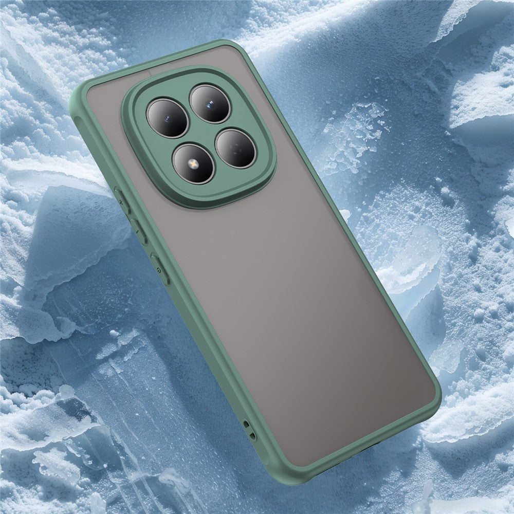 For Xiaomi Redmi Note 15 Pro 4G (Global) Case Drop Proof Airbags Frosted Translucent PC + TPU Phone Back Cover - Green