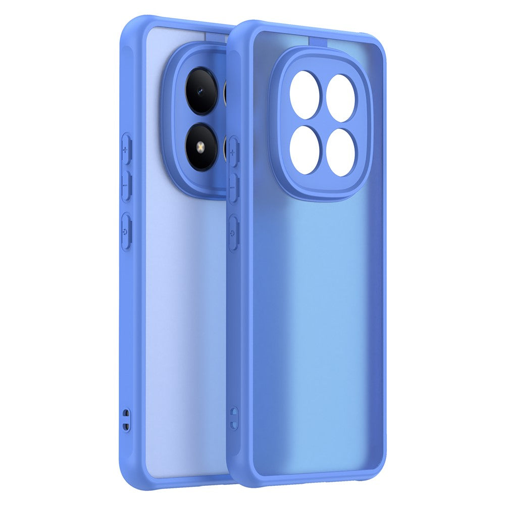 For Xiaomi Redmi Note 15 Pro 4G (Global) Case Drop Proof Airbags Frosted Translucent PC + TPU Phone Back Cover - Baby Blue