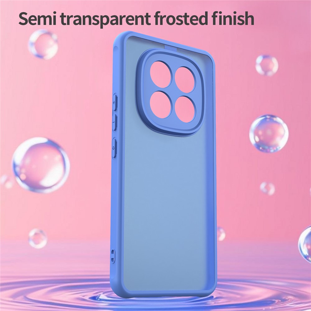 For Xiaomi Redmi Note 15 Pro 4G (Global) Case Drop Proof Airbags Frosted Translucent PC + TPU Phone Back Cover - Baby Blue