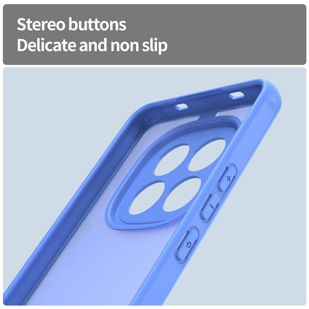 For Xiaomi Redmi Note 15 Pro 4G (Global) Case Drop Proof Airbags Frosted Translucent PC + TPU Phone Back Cover - Baby Blue