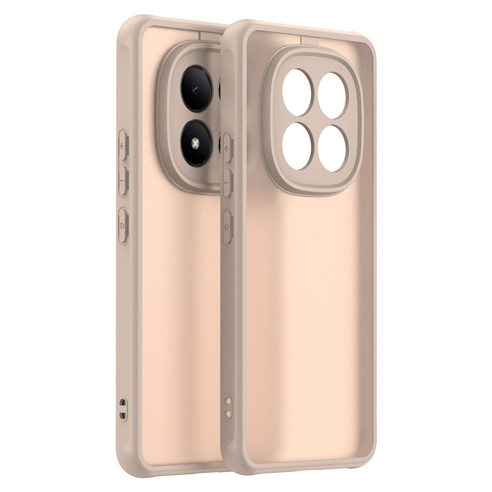 For Xiaomi Redmi Note 15 Pro 4G (Global) Case Drop Proof Airbags Frosted Translucent PC + TPU Phone Back Cover - Orange