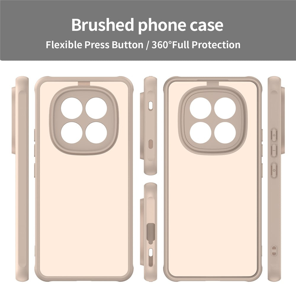 For Xiaomi Redmi Note 15 Pro 4G (Global) Case Drop Proof Airbags Frosted Translucent PC + TPU Phone Back Cover - Orange