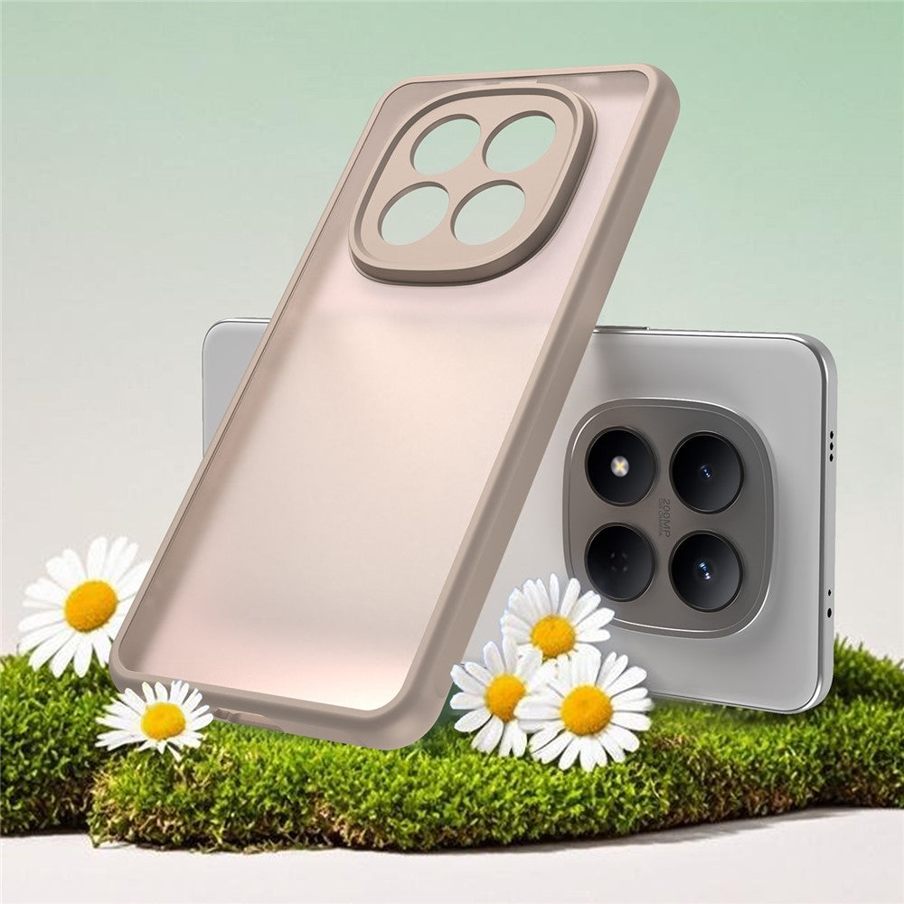 For Xiaomi Redmi Note 15 Pro 4G (Global) Case Drop Proof Airbags Frosted Translucent PC + TPU Phone Back Cover - Orange