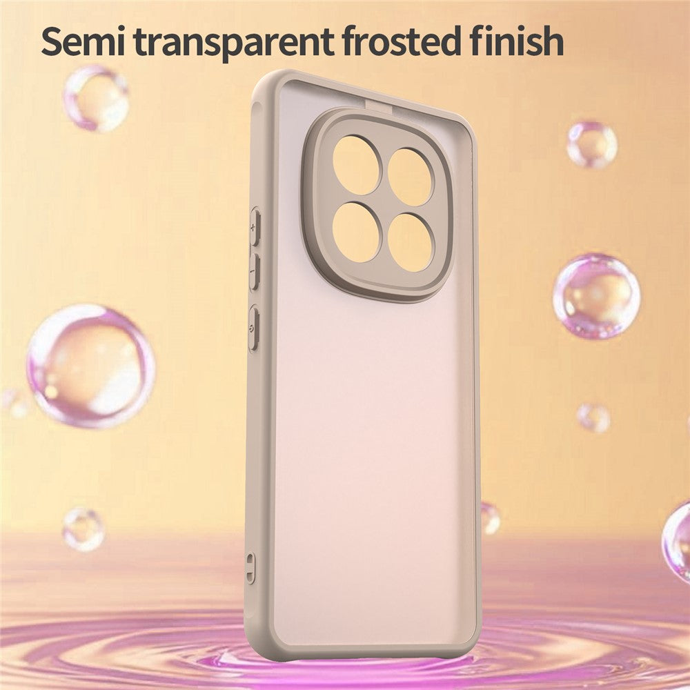 For Xiaomi Redmi Note 15 Pro 4G (Global) Case Drop Proof Airbags Frosted Translucent PC + TPU Phone Back Cover - Orange