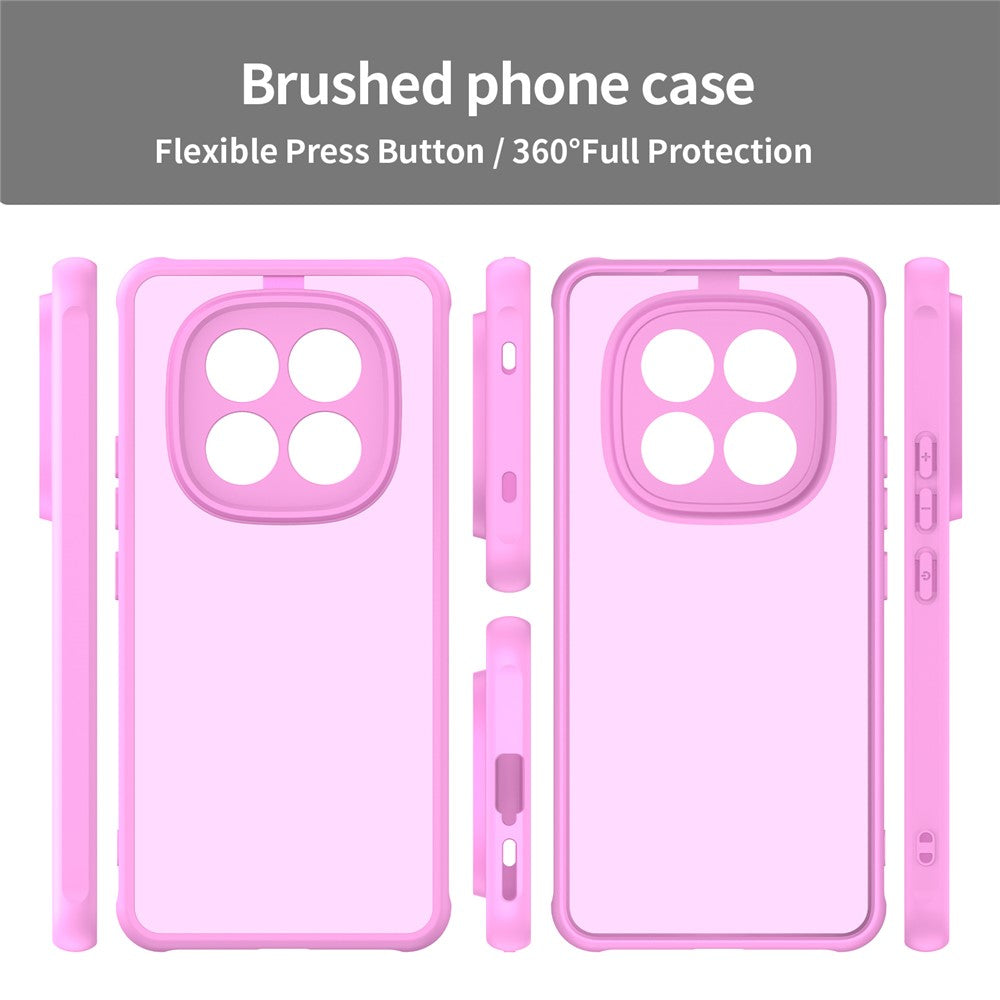 For Xiaomi Redmi Note 15 Pro 4G (Global) Case Drop Proof Airbags Frosted Translucent PC + TPU Phone Back Cover - Light Purple