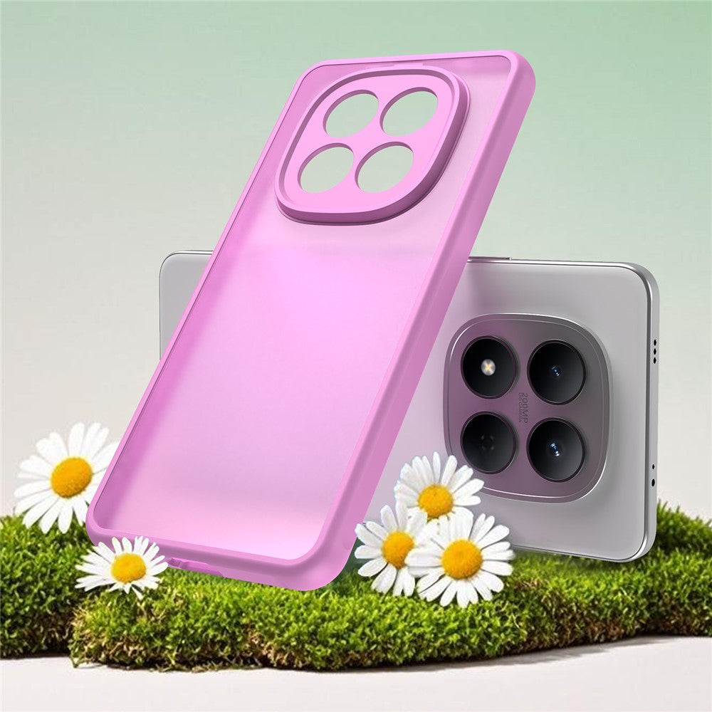For Xiaomi Redmi Note 15 Pro 4G (Global) Case Drop Proof Airbags Frosted Translucent PC + TPU Phone Back Cover - Light Purple