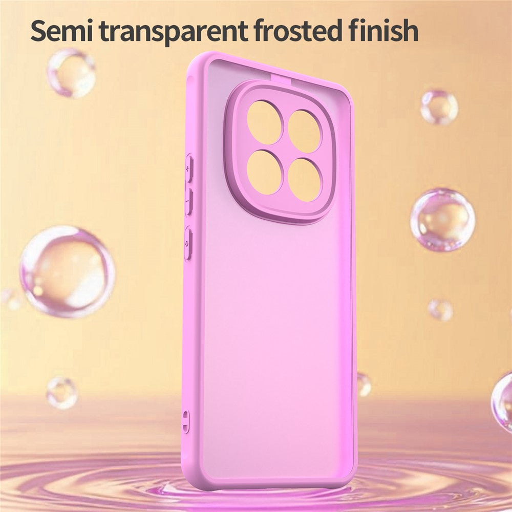 For Xiaomi Redmi Note 15 Pro 4G (Global) Case Drop Proof Airbags Frosted Translucent PC + TPU Phone Back Cover - Light Purple