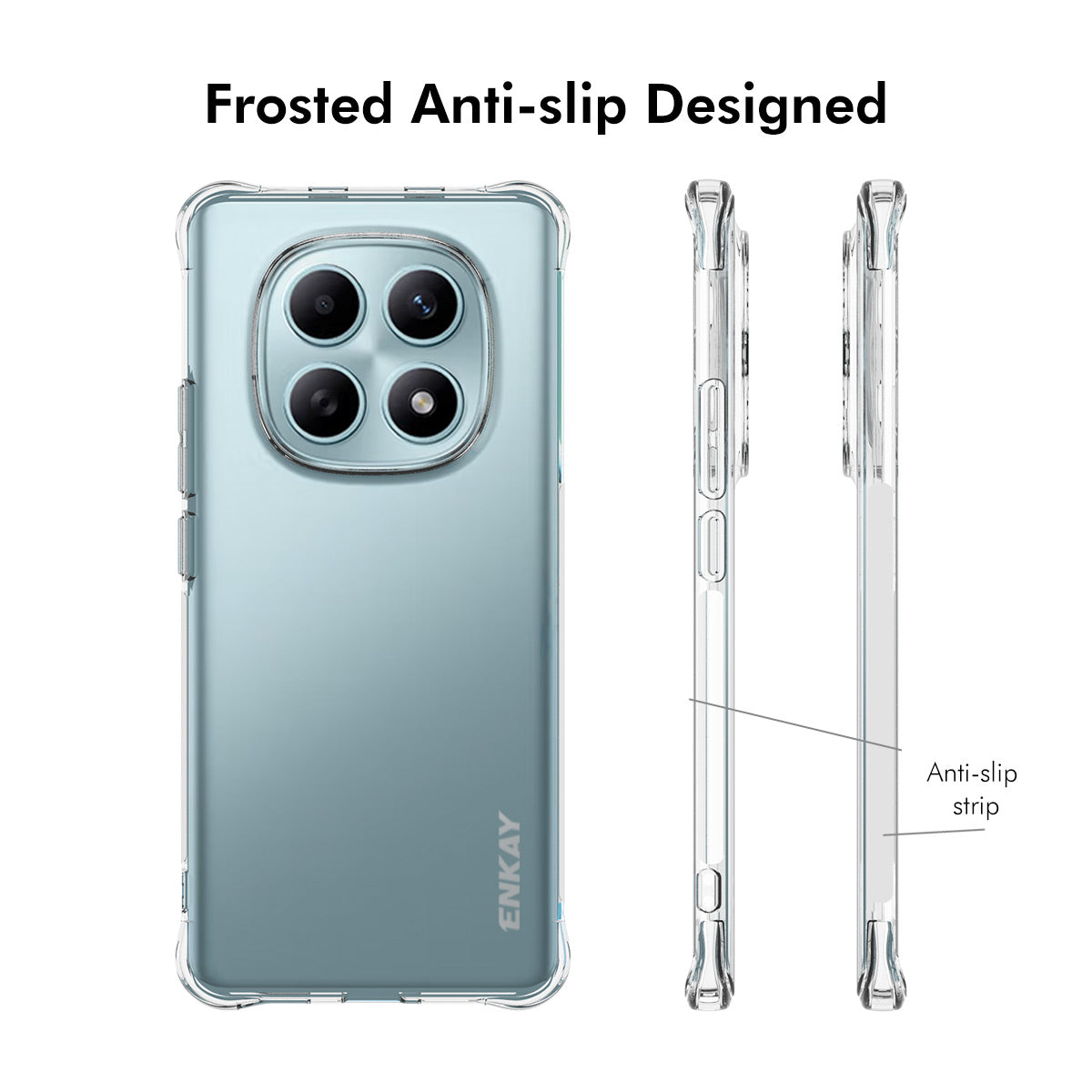 For Xiaomi Redmi Note 15 5G (Global) / Xiaomi Redmi Note 15 4G (Global) / Xiaomi Poco M8 5G Clear Phone Case ENKAY HAT PRINCE Shockproof Anti-slip TPU Cover - Transparent