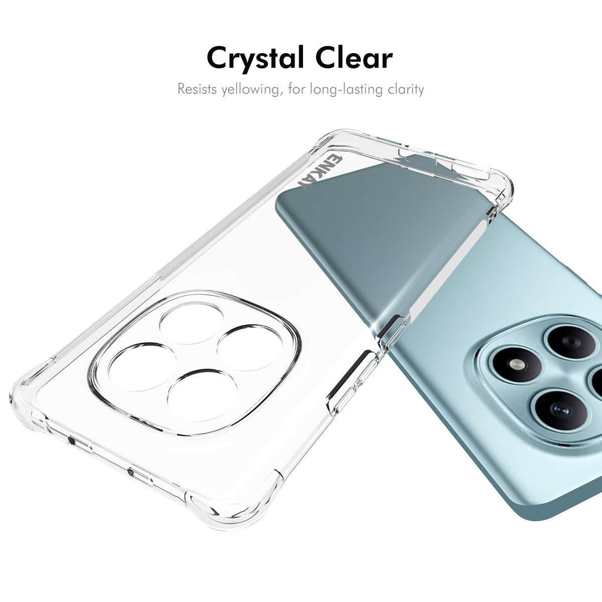 For Xiaomi Redmi Note 15 5G (Global) / Xiaomi Redmi Note 15 4G (Global) / Xiaomi Poco M8 5G Clear Phone Case ENKAY HAT PRINCE Shockproof Anti-slip TPU Cover - Transparent