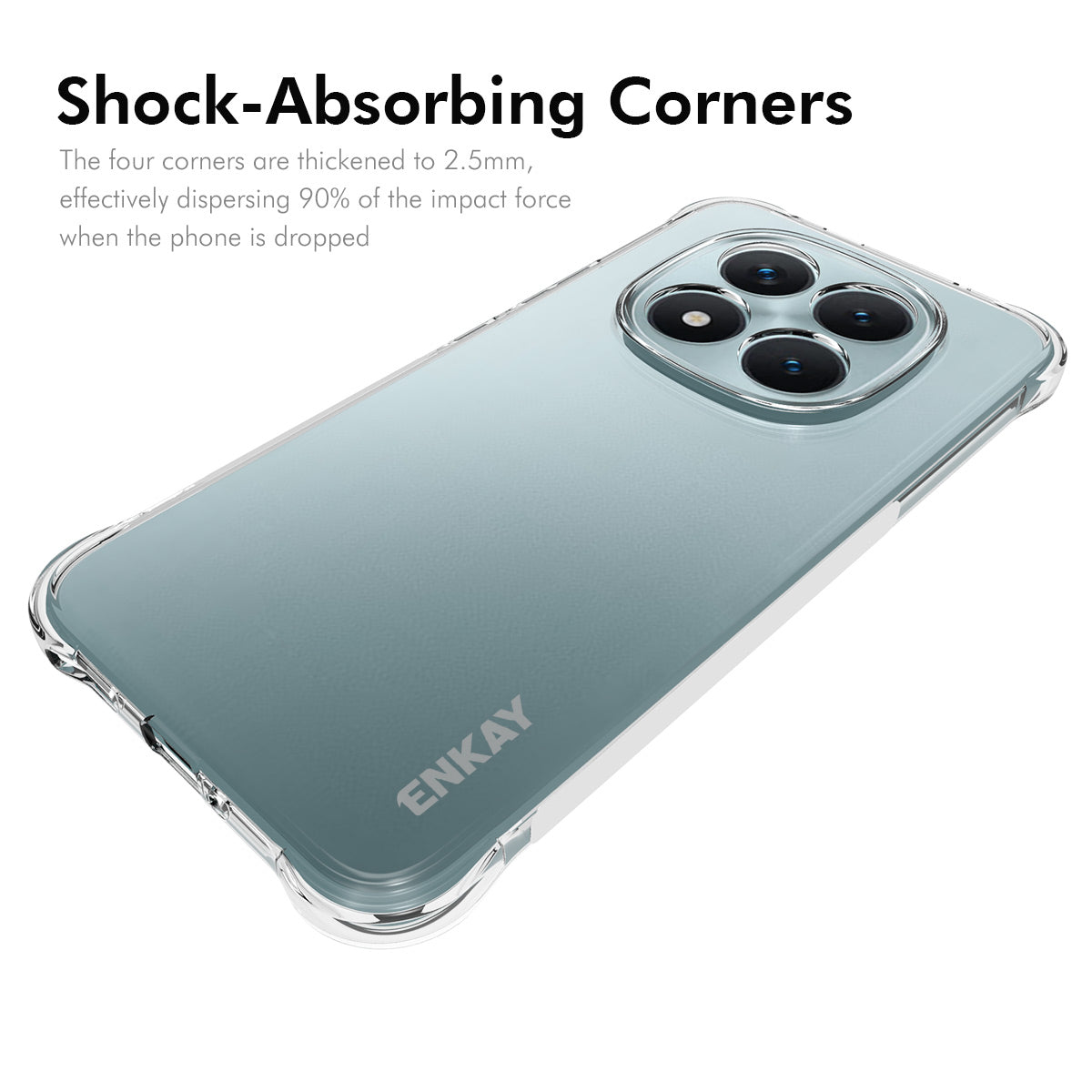 For Xiaomi Redmi Note 15 Pro+ 5G (Global) / Xiaomi Poco M8 Pro 5G Clear Phone Case ENKAY HAT PRINCE Shockproof Anti-slip TPU Cover - Transparent