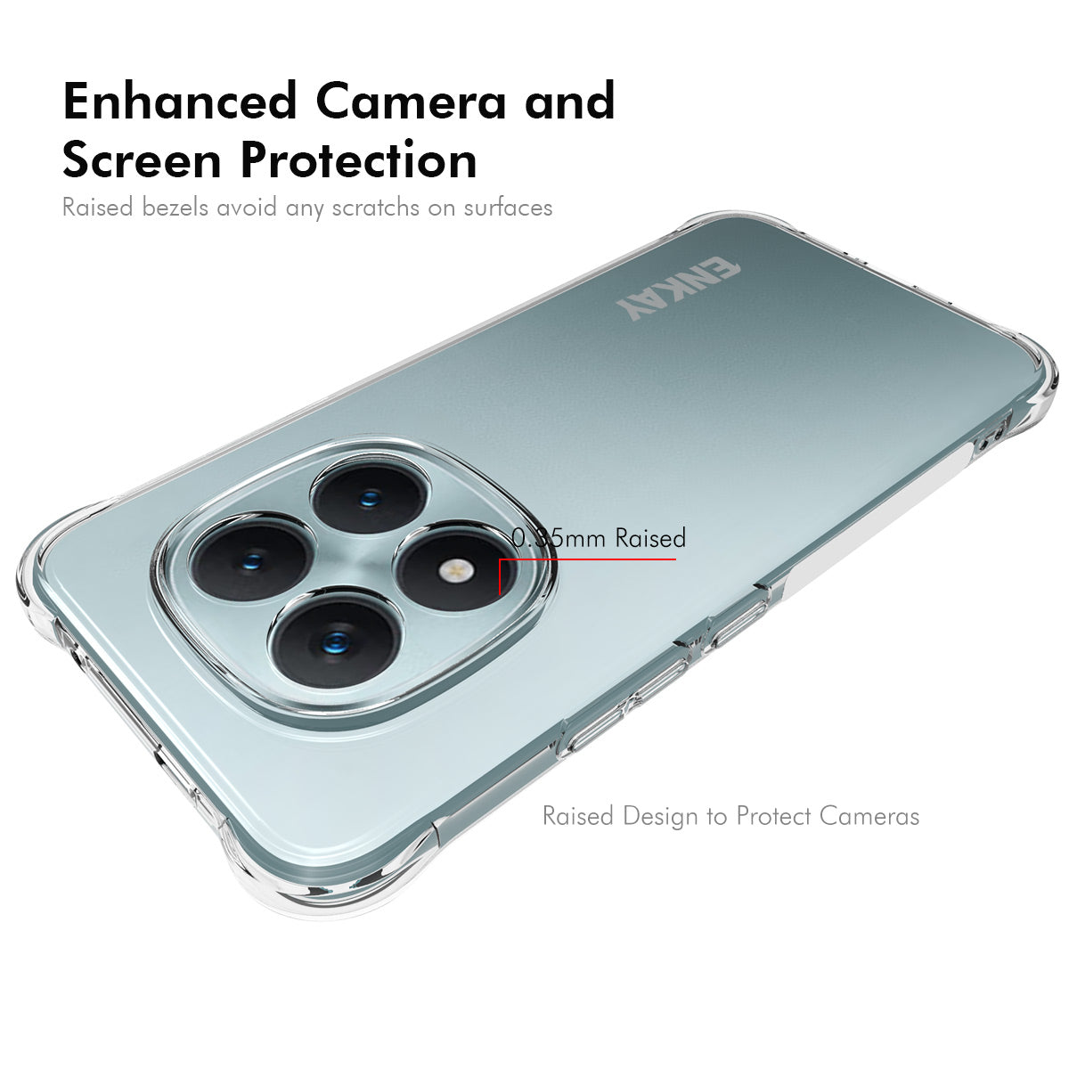 For Xiaomi Redmi Note 15 Pro+ 5G (Global) / Xiaomi Poco M8 Pro 5G Clear Phone Case ENKAY HAT PRINCE Shockproof Anti-slip TPU Cover - Transparent