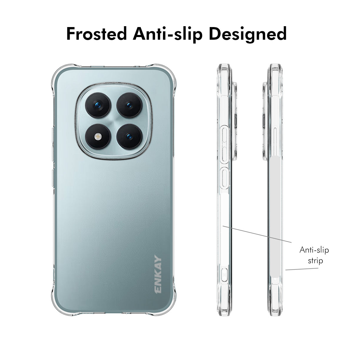 For Xiaomi Redmi Note 15 Pro+ 5G (Global) / Xiaomi Poco M8 Pro 5G Clear Phone Case ENKAY HAT PRINCE Shockproof Anti-slip TPU Cover - Transparent