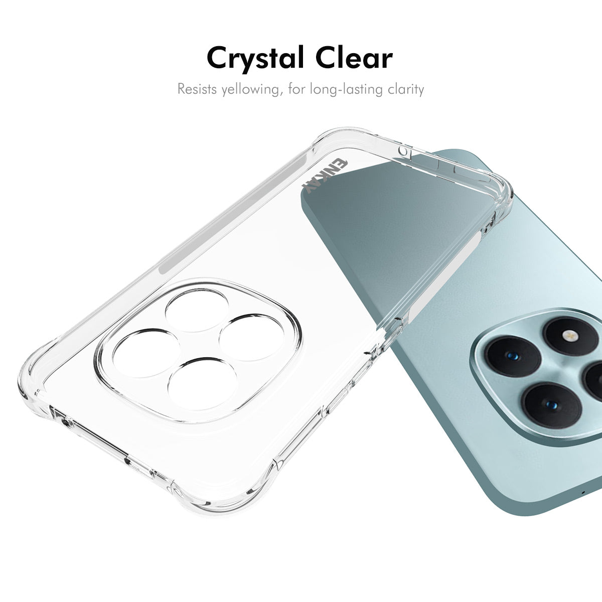 For Xiaomi Redmi Note 15 Pro+ 5G (Global) / Xiaomi Poco M8 Pro 5G Clear Phone Case ENKAY HAT PRINCE Shockproof Anti-slip TPU Cover - Transparent