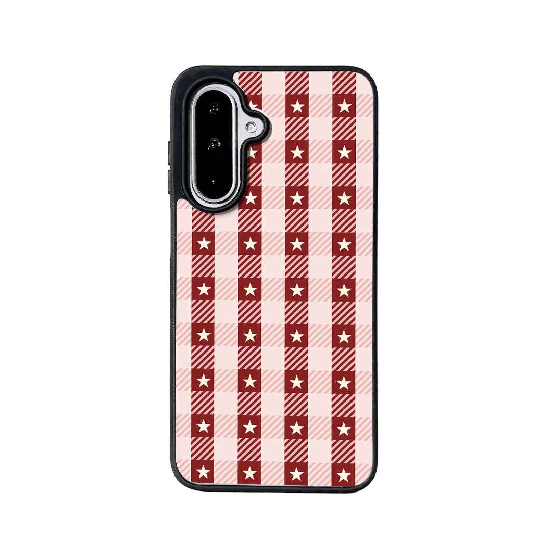 For Samsung Galaxy A57 5G Magnetic Case EYCASE Grid Series Black Edge TPU + Acrylic Cover - Star Grid