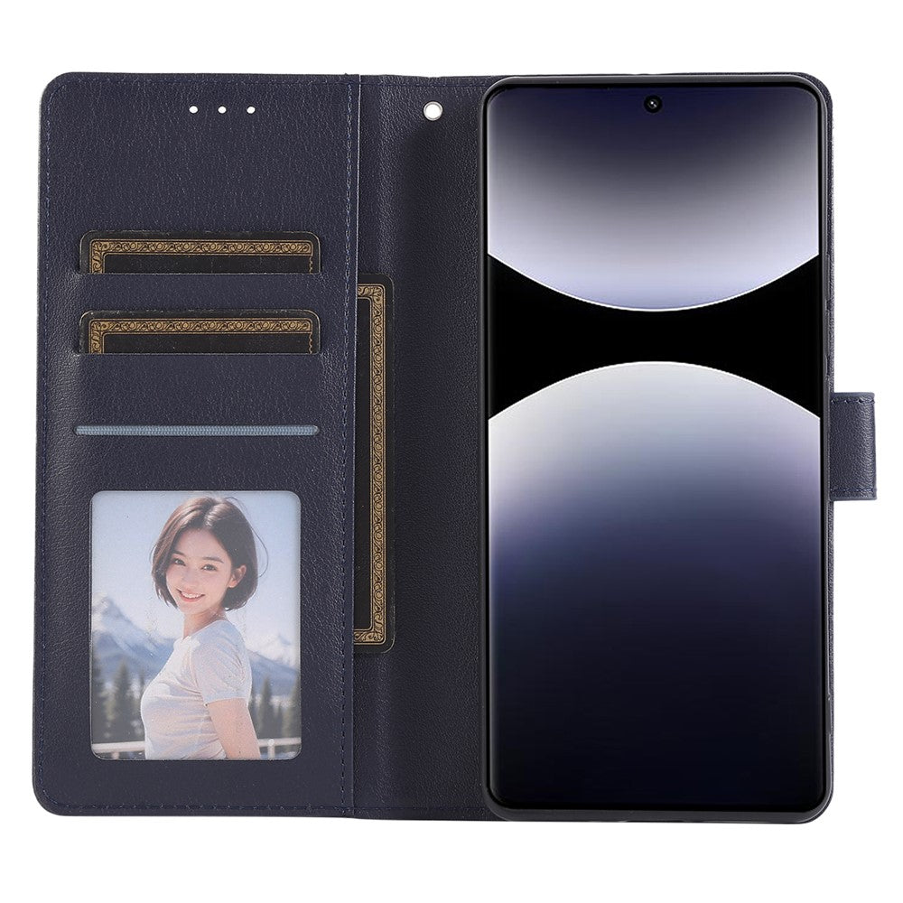 For Xiaomi Redmi Note 15 Pro 5G (Global) Case PU Leather Wallet Stand Phone Cover with Wrist Strap - Blue