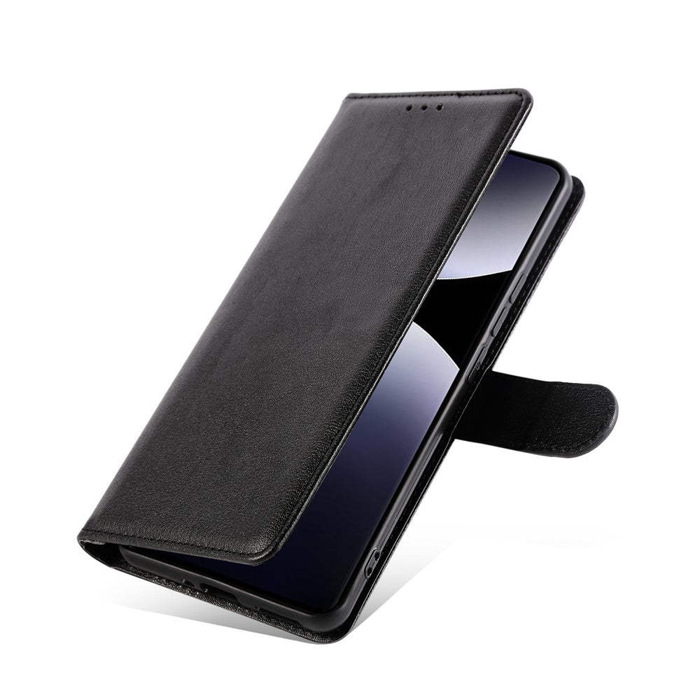 For Xiaomi Redmi Note 15 Pro 5G (Global) Case PU Leather Wallet Stand Phone Cover with Wrist Strap - Black