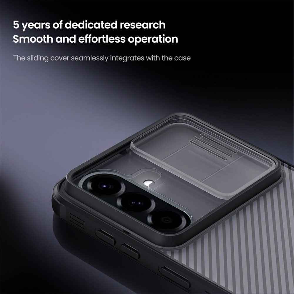 NILLKIN Camshield Pro Series For Samsung Galaxy A57 5G Case TPU + PC Phone Cover with Camera Slider - Transparent Black
