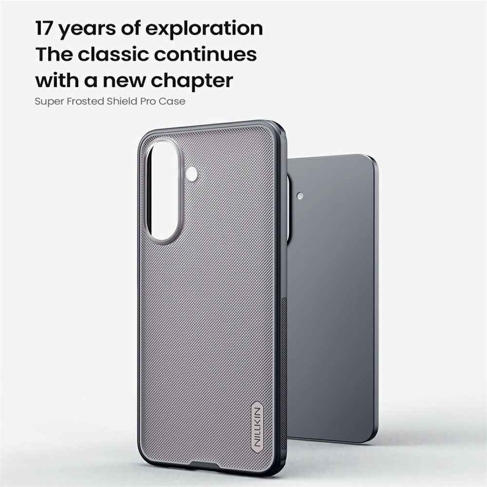 NILLKIN Super Frosted Shield Pro For Samsung Galaxy A57 5G Case Matte PC TPU Phone Back Cover - Transparent Black