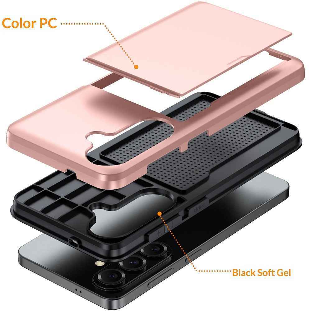 For Samsung Galaxy A57 5G Case with Card Holder TPU + PC Phone Back Cover - Army Green