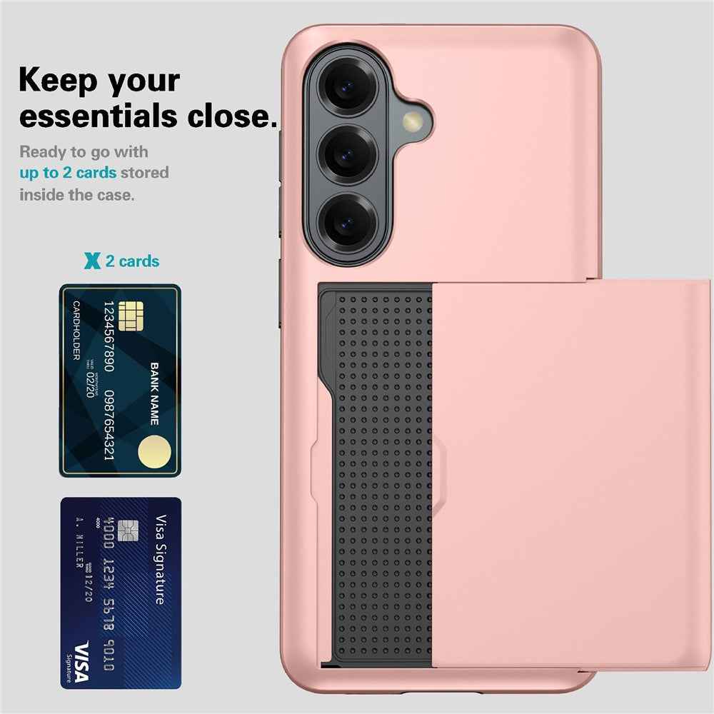 For Samsung Galaxy A57 5G Case with Card Holder TPU + PC Phone Back Cover - Green