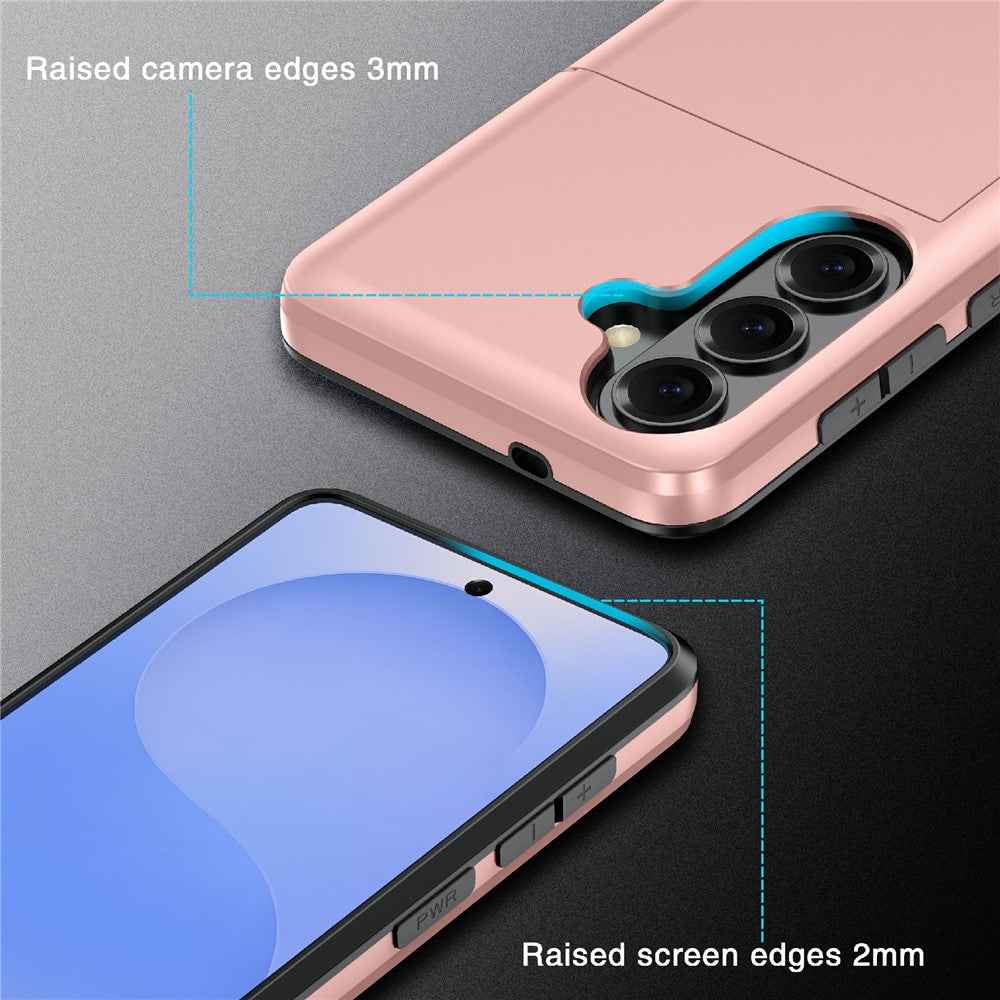 For Samsung Galaxy A57 5G Case with Card Holder TPU + PC Phone Back Cover - Green