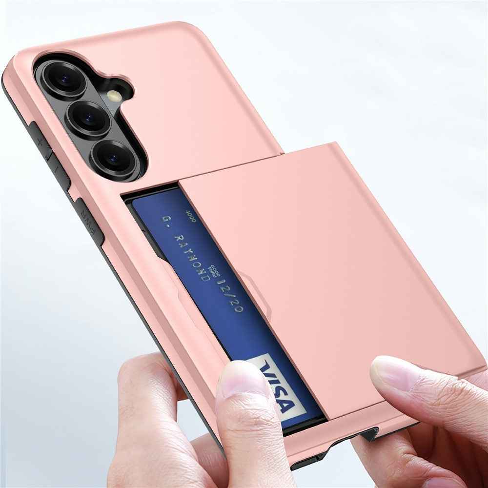 For Samsung Galaxy A57 5G Case with Card Holder TPU + PC Phone Back Cover - Green