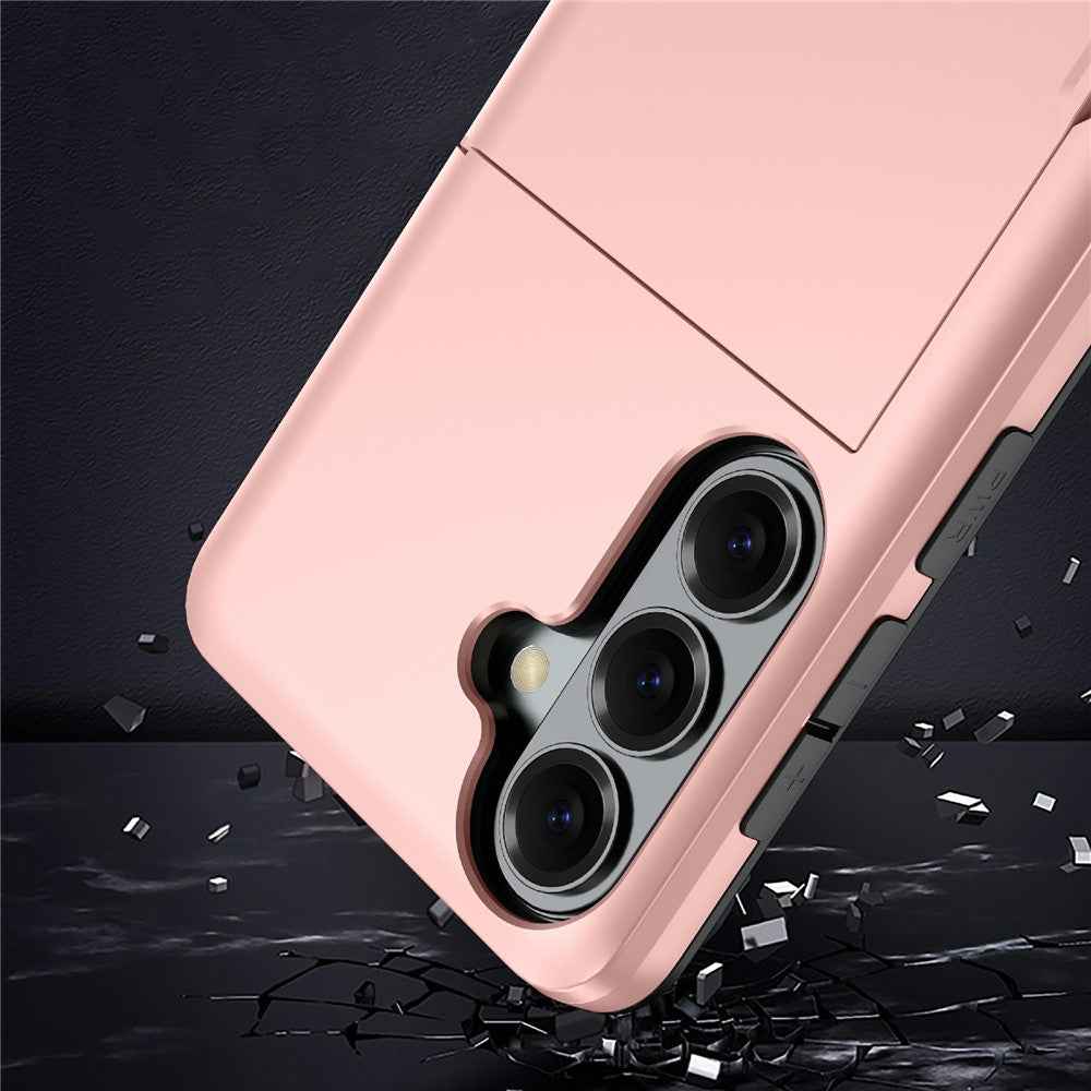 For Samsung Galaxy A57 5G Case with Card Holder TPU + PC Phone Back Cover - Green