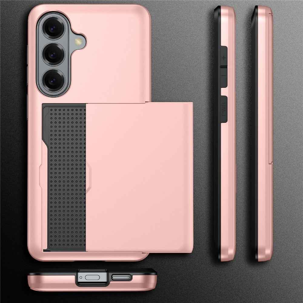 For Samsung Galaxy A57 5G Case with Card Holder TPU + PC Phone Back Cover - Green