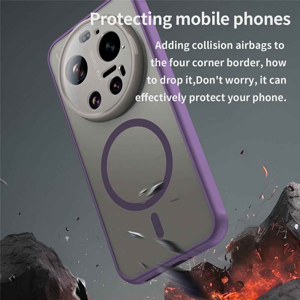 For Xiaomi 17 Ultra 5G Magnetic Case Anti Drop PC + TPU Phone Cover - Purple