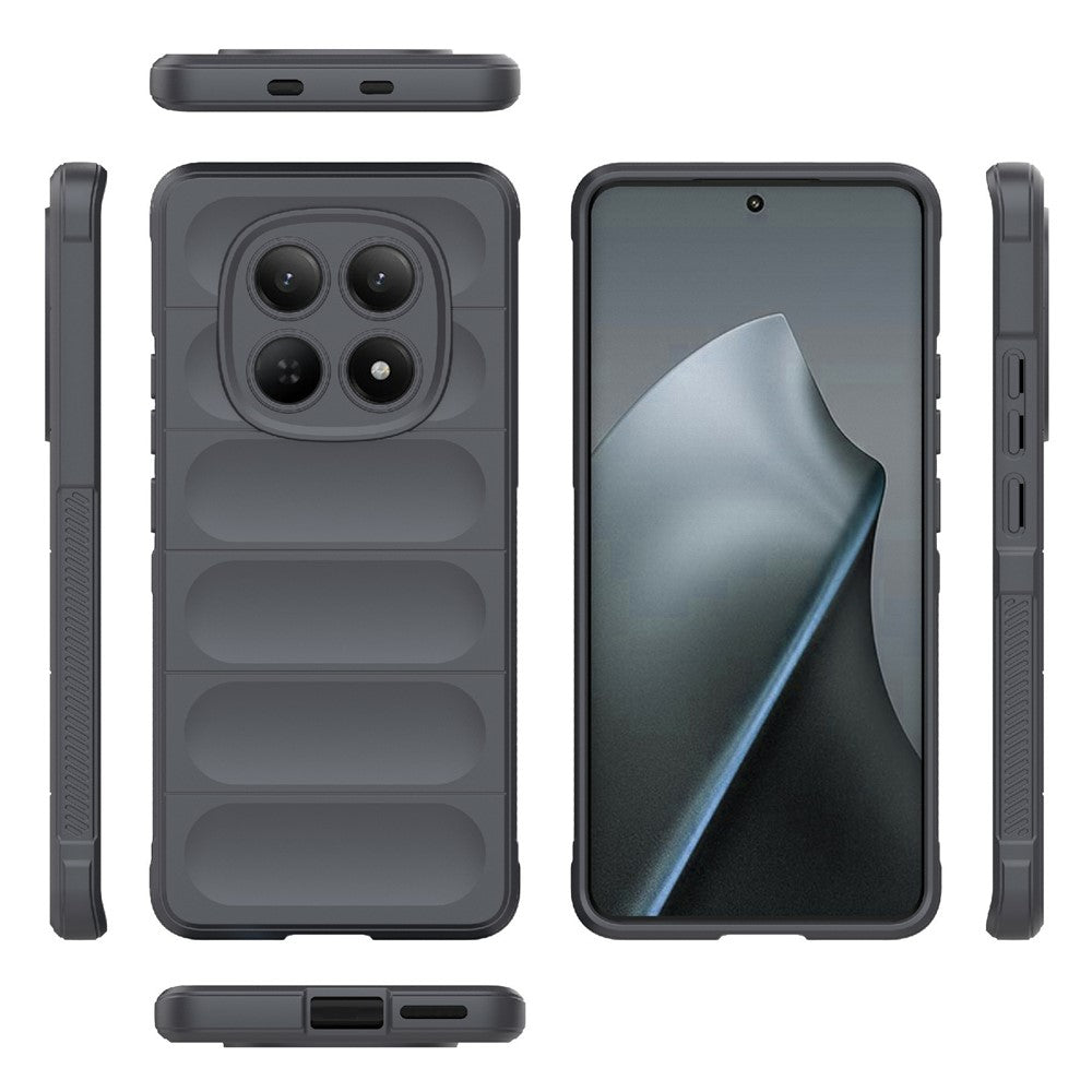 For Xiaomi Redmi Note 15 4G (Global) Case Anti-Drop Soft TPU Rugged Phone Back Cover - Dark Grey