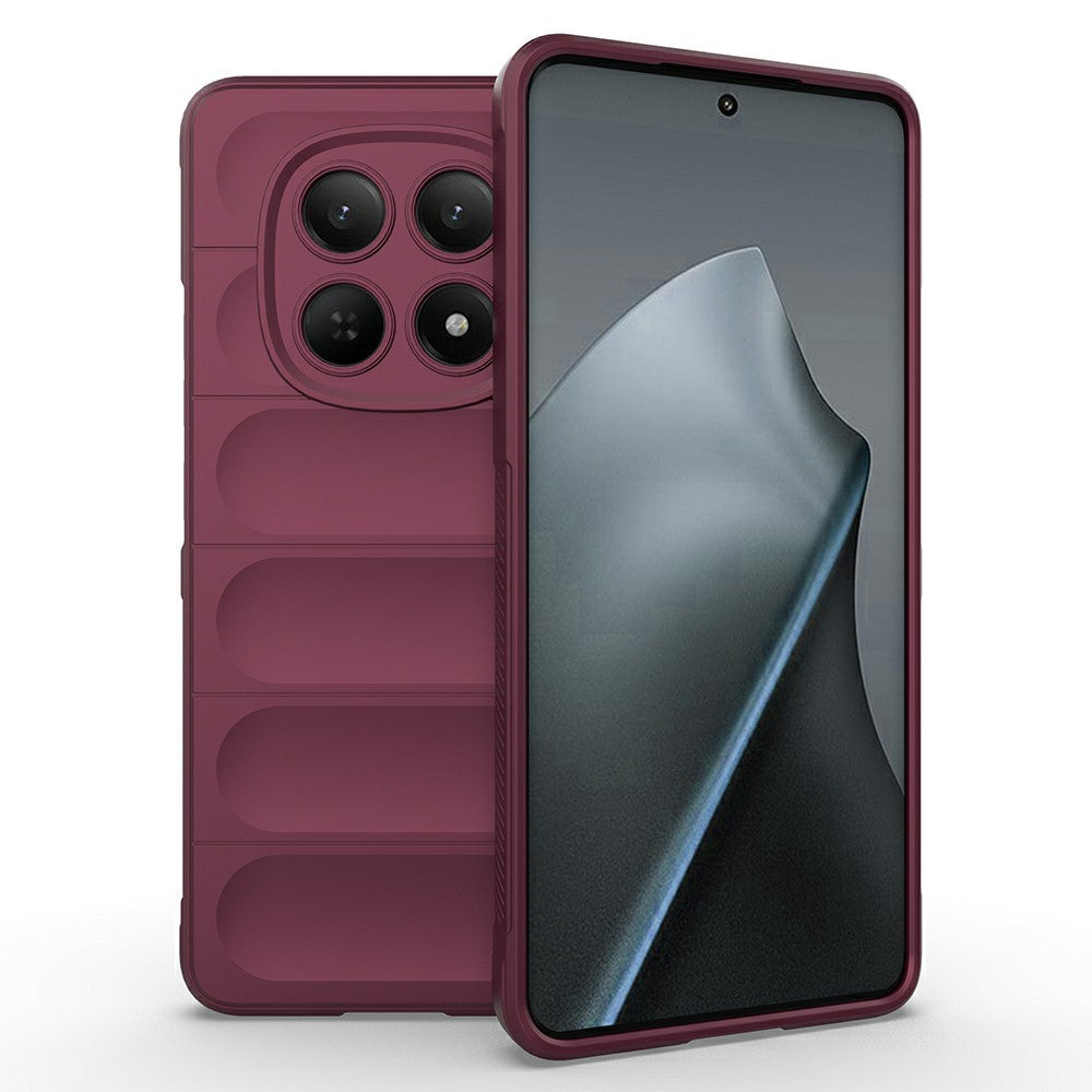AMORUS For Xiaomi Redmi Note 15 4G (Global) Case Shockproof Soft TPU Rugged Phone Back Cover - Wine Red