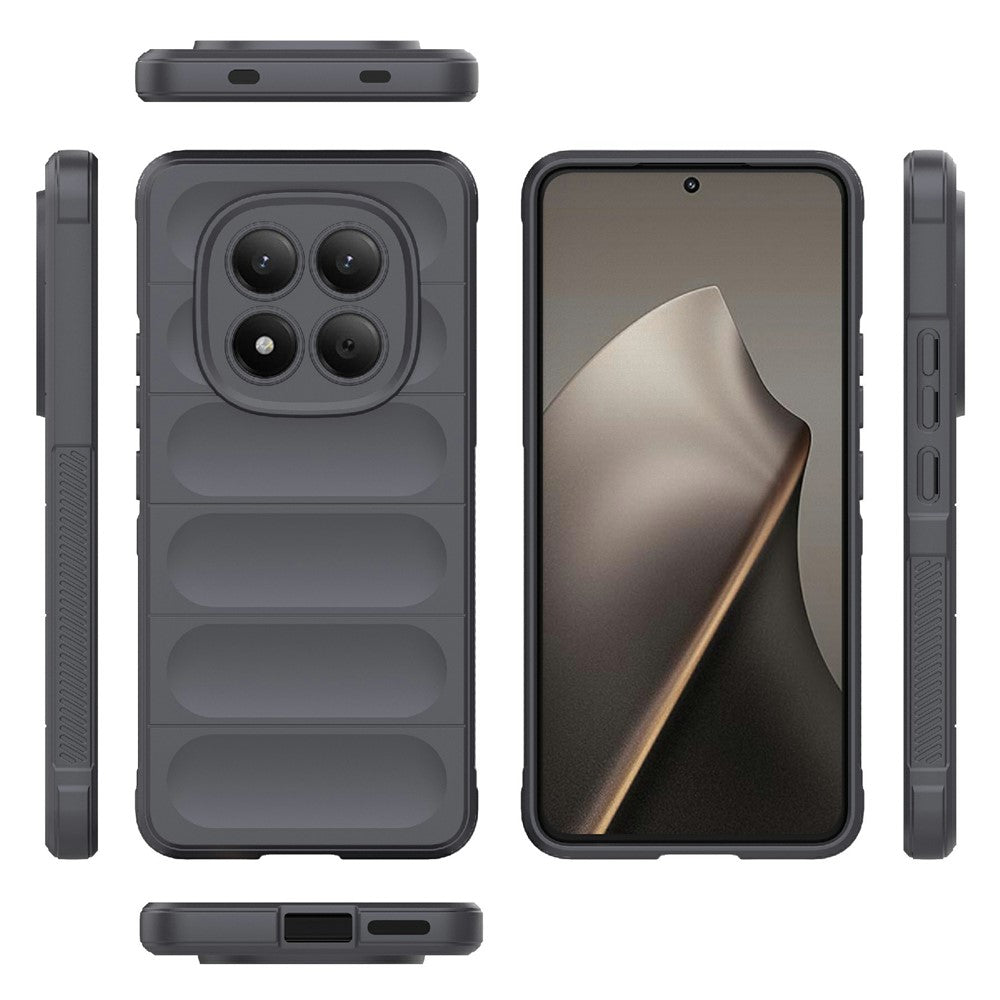 For Xiaomi Redmi Note 15 Pro 4G (Global) Case Anti-Drop Soft TPU Rugged Phone Back Cover - Dark Grey