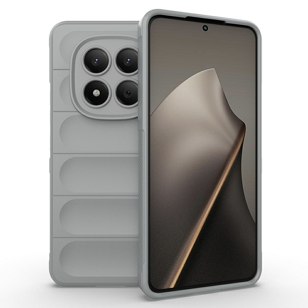 AMORUS For Xiaomi Redmi Note 15 Pro 4G (Global) Case Shockproof Soft TPU Rugged Phone Back Cover - Light Grey