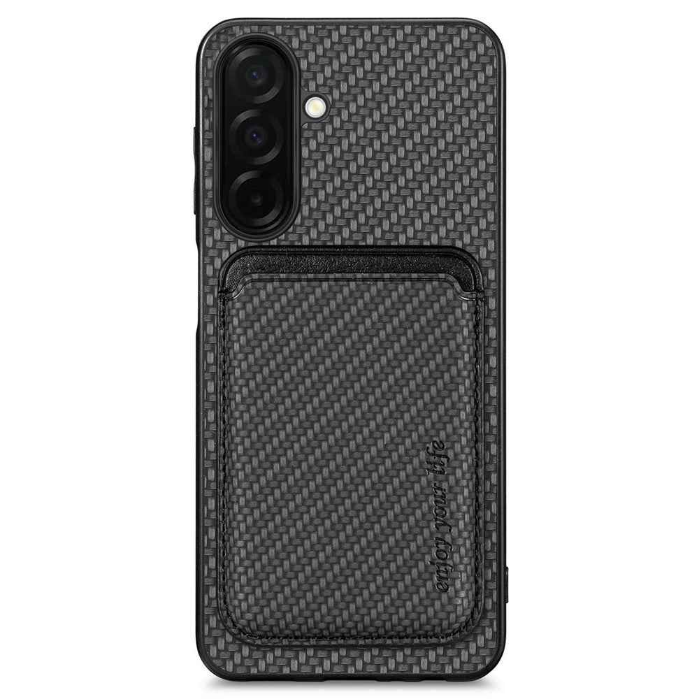 For Samsung Galaxy A57 5G Magnetic Case Detachable Card Holder Phone Back Cover - Black
