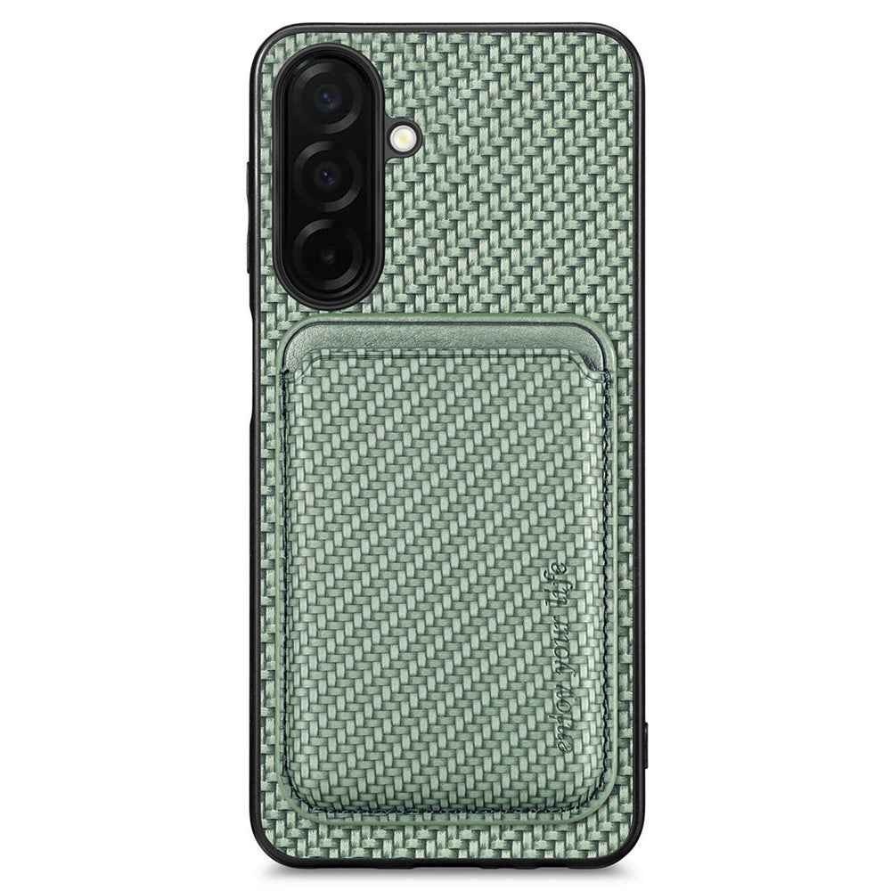 For Samsung Galaxy A57 5G Magnetic Case Detachable Card Holder Phone Back Cover - Green
