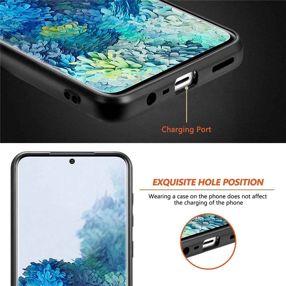 For Samsung Galaxy A57 5G Case Carbon Fiber Texture PU Leather + PC + TPU Phone Cover - Black