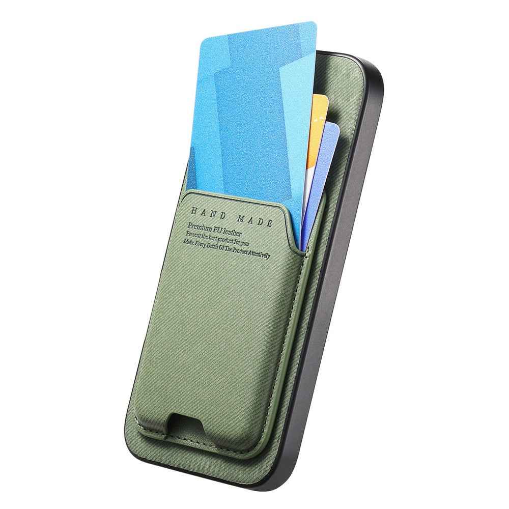 For Samsung Galaxy A57 5G Case Cloth Texture Leather + PC + TPU Phone Cover with Card Holder Kickstand - Green