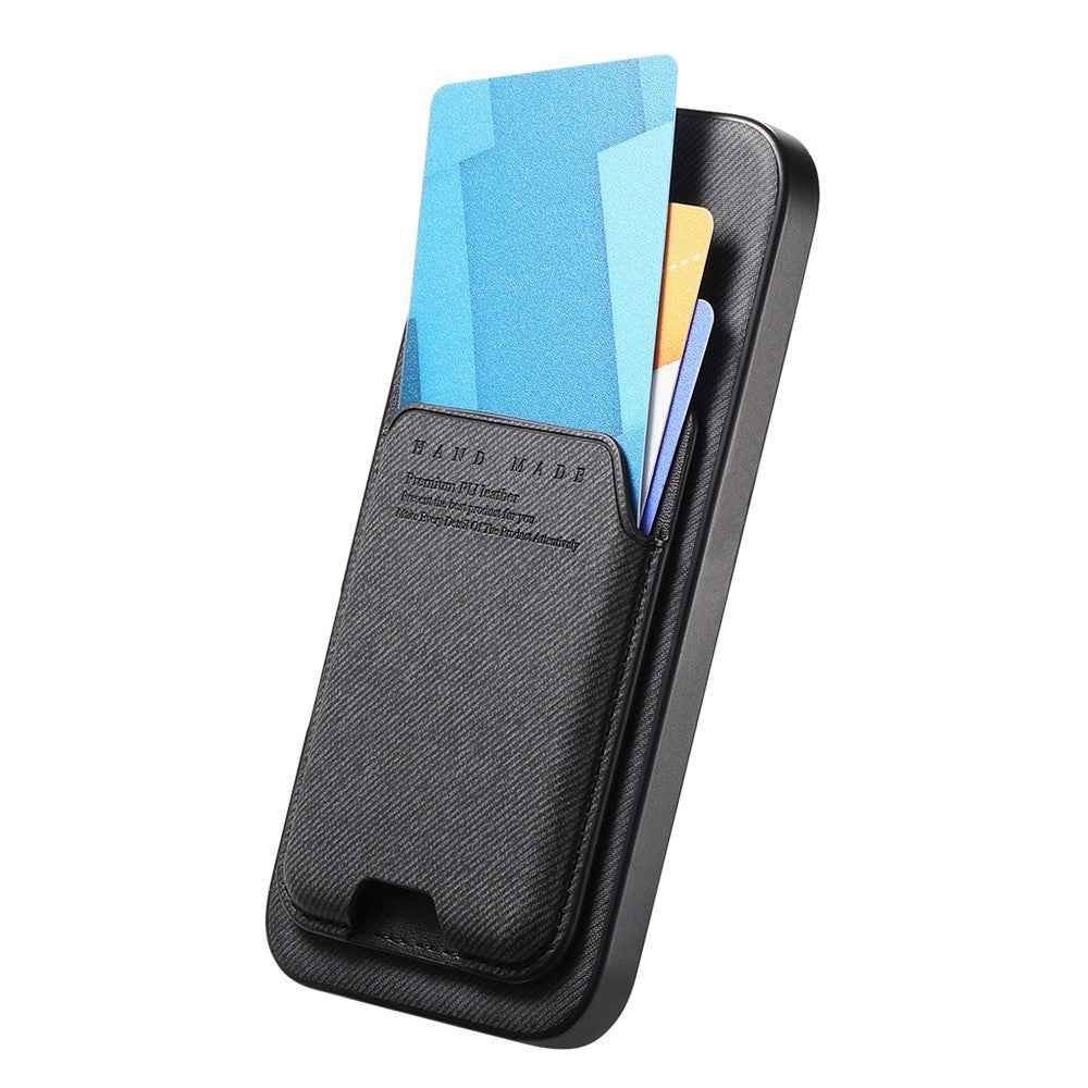 For Samsung Galaxy A57 5G Case Cloth Texture Leather + PC + TPU Phone Cover with Card Holder Kickstand - Black
