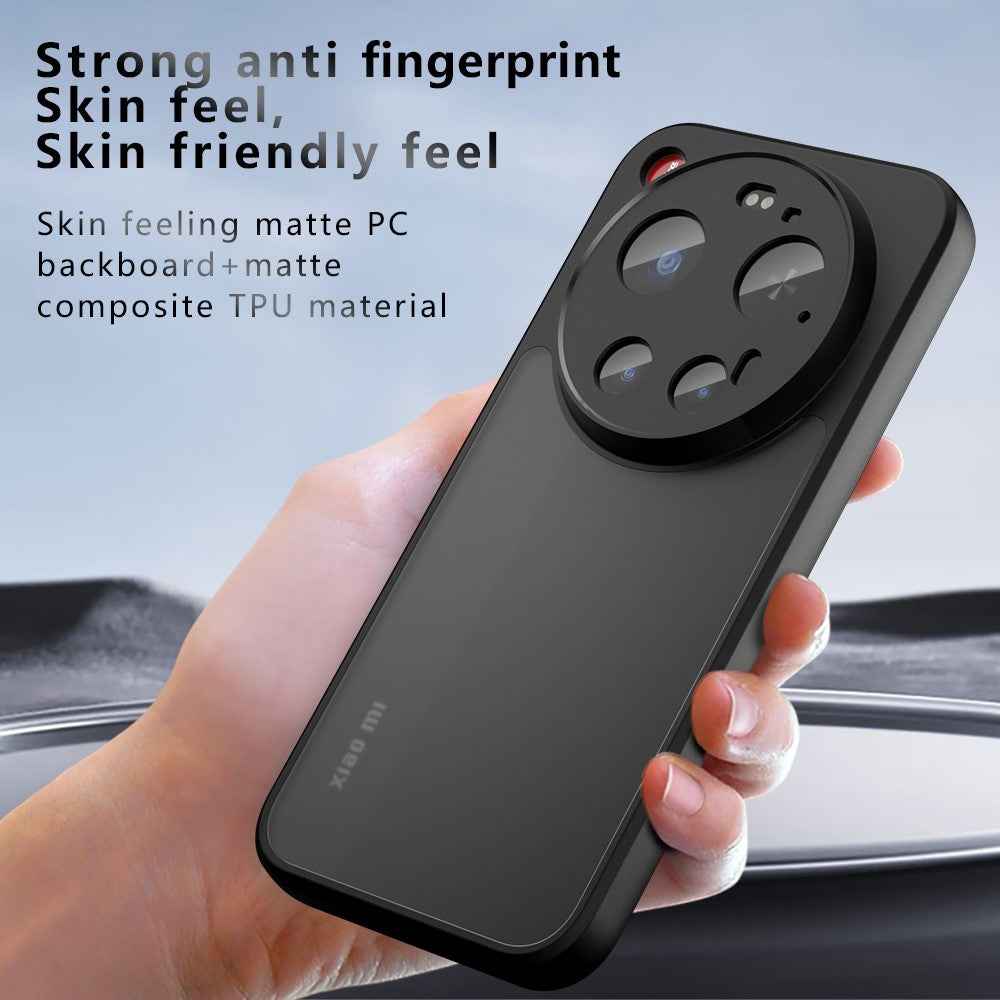 For Xiaomi 17 Ultra 5G Case Skin-Touch TPU + PC Matte Phone Back Cover - Transparent Black