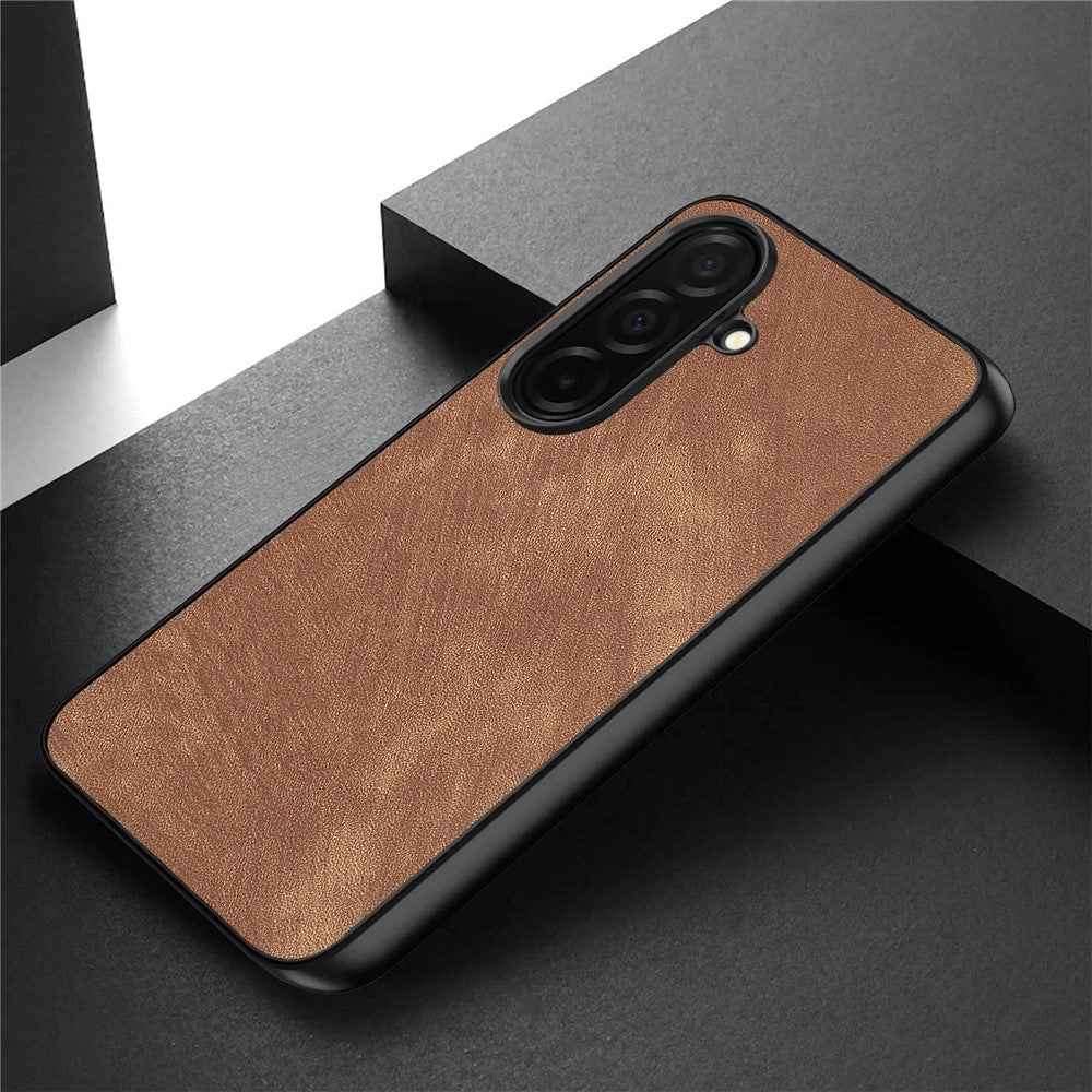 For Samsung Galaxy A57 5G Case Shockproof Slim Retro Leather Phone Back Cover - Brown