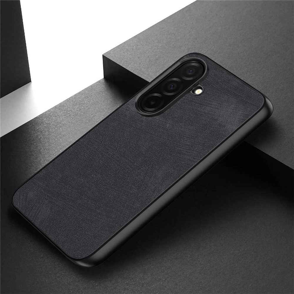 For Samsung Galaxy A57 5G Case Shockproof Slim Retro Leather Phone Back Cover - Black