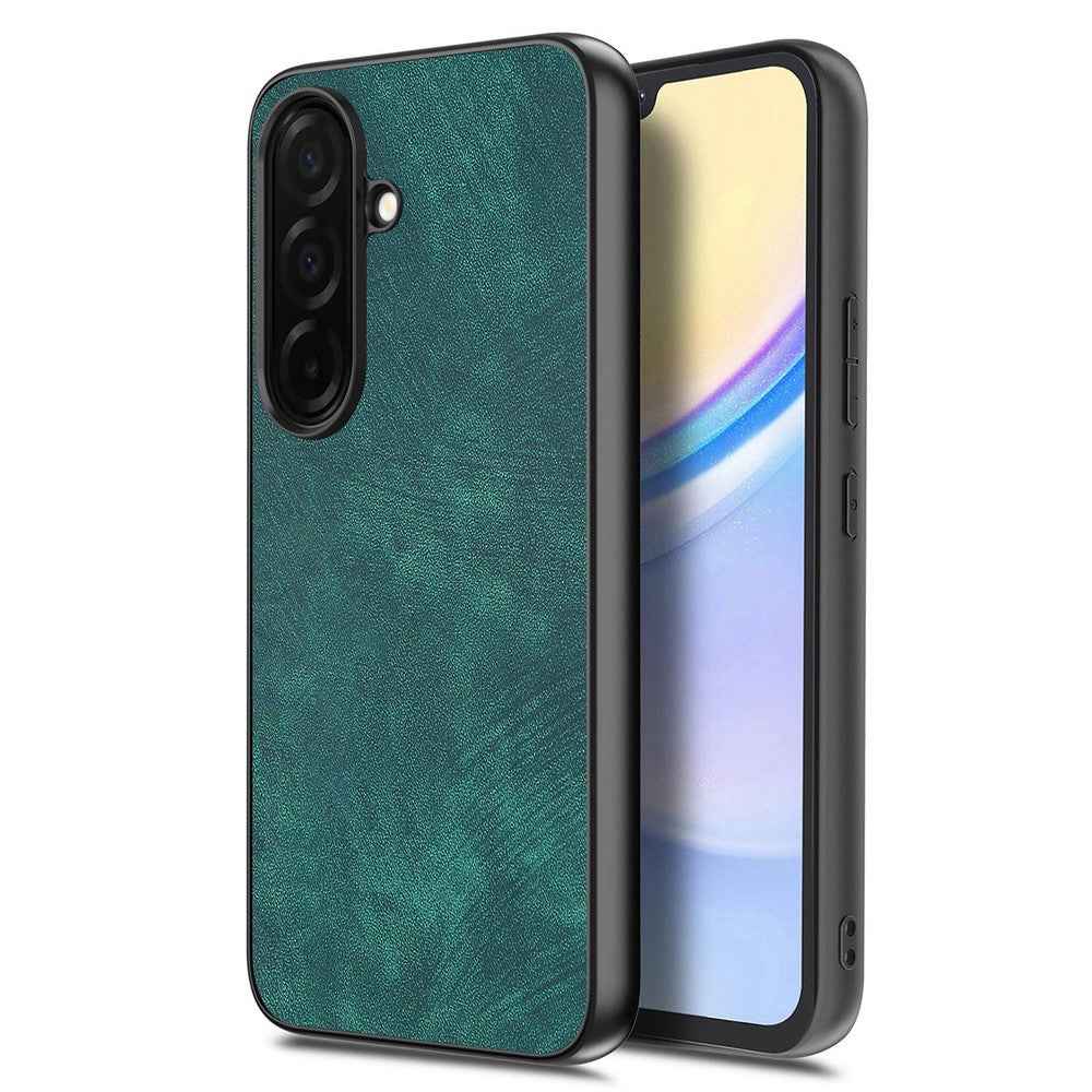 For Samsung Galaxy A57 5G Case Shockproof Slim Retro Leather Phone Back Cover - Green