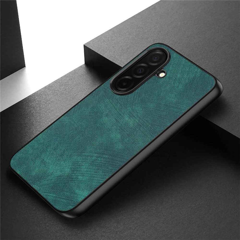 For Samsung Galaxy A57 5G Case Shockproof Slim Retro Leather Phone Back Cover - Green